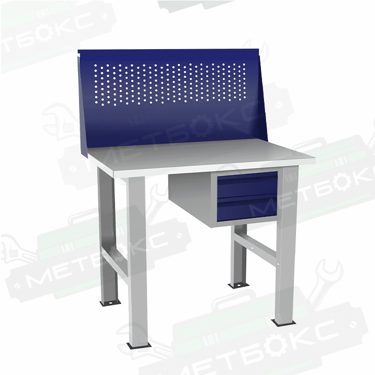 Верстак бестумбовый с подвесным ящиком ВП-Э с экраном купить в Ухте Верстак бестумбовый с подвесным ящиком ВП-Э с экраном купить в Ухте