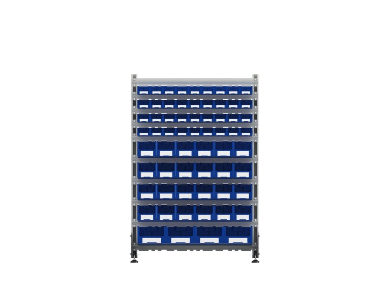 Стеллаж для пластиковых лотков SORTEX односторонний 1500x1000x450.05 купить в Ухте Стеллаж для пластиковых лотков SORTEX односторонний 1500x1000x450.05 купить в Ухте