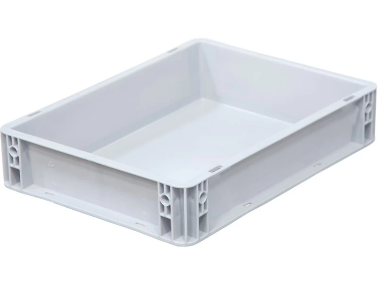 Ящик 400х300х75 сплошной, усиленное дно, цв. серый купить в Ухте