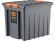 Контейнер особопрочный Rox Box PRO 50 (500х390х390 мм с крышкой и клипсами, на роликах, антрацит) купить в Ухте