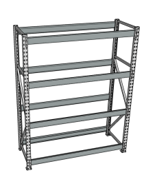 Стеллаж грузовой СГР 2500x1500x500 4 полки (без настила) Стеллаж грузовой СГР 2500x1500x500 4 полки (без настила)