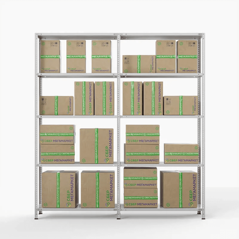 Стеллаж ПВЗ Сбер 2000х2000х400 5 полок купить в Ухте