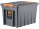 Контейнер особопрочный Rox Box PRO 70 (589х396х355 мм с крышкой и клипсами, на роликах, антрацит) купить в Ухте