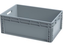 Ящик 600х400х220 сплошной, усиленное дно, цв. серый