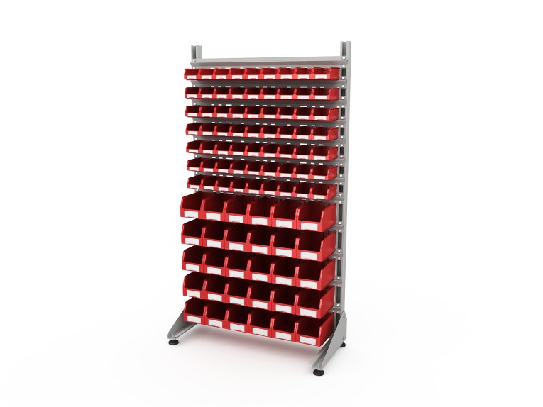 Стеллаж для пластиковых лотков SORTEX односторонний 1800x1000x450.04 купить в Ухте Стеллаж для пластиковых лотков SORTEX односторонний 1800x1000x450.04 купить в Ухте