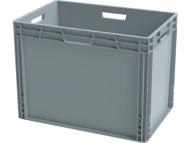 Ящик 600х400х440 cплошной, усиленное дно, цв. серый купить в Ухте Ящик 600х400х440 cплошной, усиленное дно, цв. серый купить в Ухте