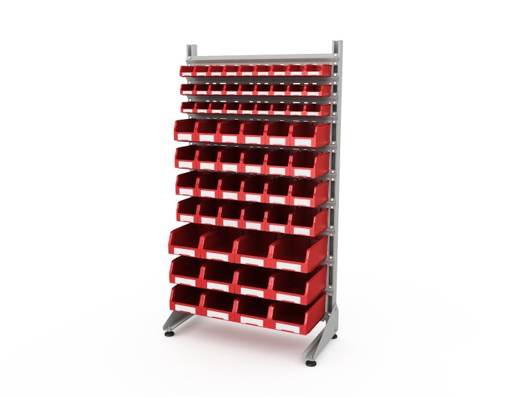 Стеллаж для пластиковых лотков SORTEX односторонний 1800x1000x450.05 купить в Ухте Стеллаж для пластиковых лотков SORTEX односторонний 1800x1000x450.05 купить в Ухте