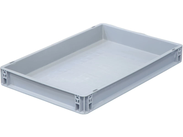Ящик 600х400х75 сплошной, усиленное дно, цв. серый купить в Ухте