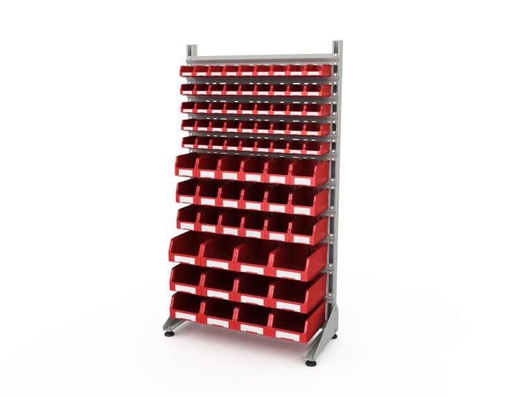 Стеллаж для пластиковых лотков SORTEX односторонний 1800x1000x450.06 купить в Ухте Стеллаж для пластиковых лотков SORTEX односторонний 1800x1000x450.06 купить в Ухте