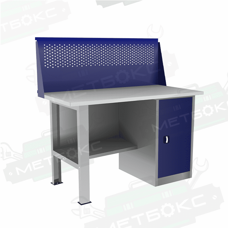 Однотумбовый слесарный верстак ВП-2/1,6 с экраном купить в Ухте Однотумбовый слесарный верстак ВП-2/1,6 с экраном купить в Ухте