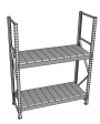 Стеллаж грузовой СГР 2000x2100x600 2 полки (металл)