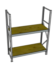 Стеллаж грузовой СГР 2500x900x500 2 полки (фанера) Стеллаж грузовой СГР 2500x900x500 2 полки (фанера)