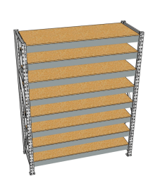 Стеллаж грузовой СГР 3000x900x600 8 полок (ДСП) Стеллаж грузовой СГР 3000x900x600 8 полок (ДСП)
