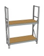 Стеллаж грузовой СГР 2000x1200x400 2 полки (ДСП)