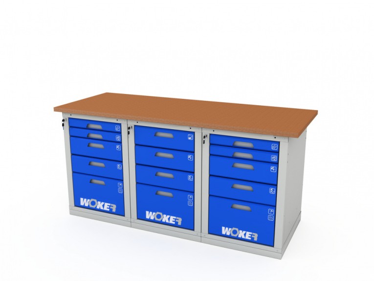 Верстак трехтумбовый WOKER PRO 3545.1800 купить в Ухте
